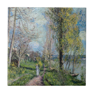 Azulejo De Cerâmica Alfred Sisley - Margens do Sena em By