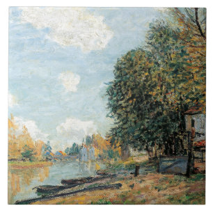 Azulejo De Cerâmica Alfred Sisley Moret: As margens do rio Loing