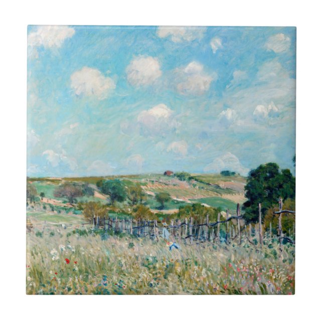 Azulejo De Cerâmica Alfred Sisley - O Prado (Frente)