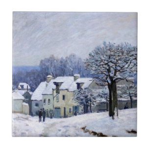 Azulejo De Cerâmica Alfred Sisley - Place Chenil em Marly, Efeito de N