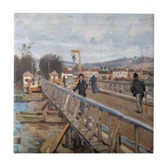 Azulejo De Cerâmica Alfred Sisley - Ponte aérea de Argenteuil (Frente)