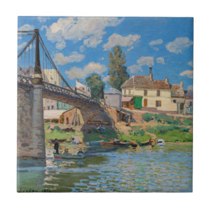 Azulejo De Cerâmica Alfred Sisley - Ponte em Villeneuve-la-Garenne