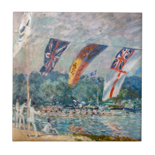 Azulejo De Cerâmica Alfred Sisley - Regata em Molesey