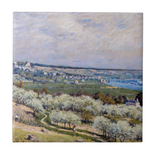 Azulejo De Cerâmica Alfred Sisley - Terraço em Saint-Germain, Primaver
