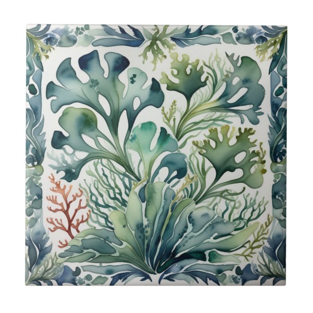 Azulejo De Cerâmica Alga Marinha (Frente)