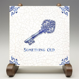 Azulejo De Cerâmica Algo Antigo | Estilo Holandês Azul de Delft