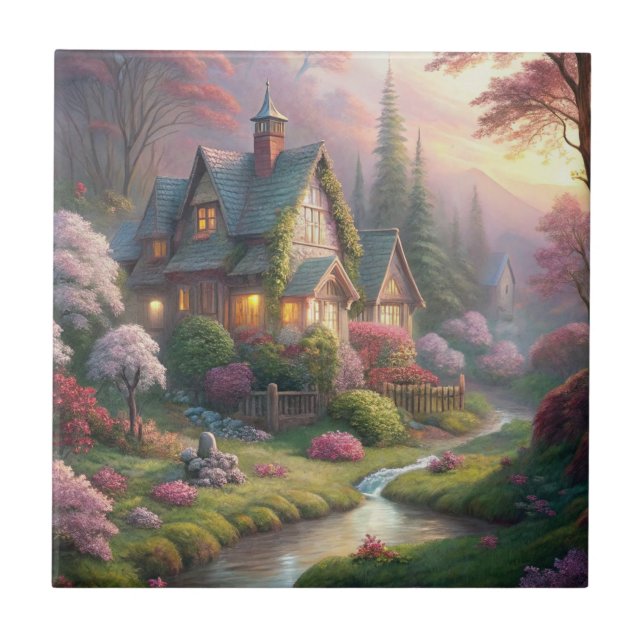 Azulejo De Cerâmica Algodão e Jardim (Frente)