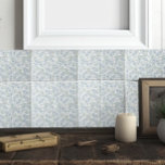 Azulejo De Cerâmica Algodão francês Sage Blue Floral verde<br><div class="desc">Com um sábio romântico verde e azul esqueçam-me,  não design floral,  estes azulejos lembram-se das cascas francesas e da riviera,  perfeitas para criar espaços acolhedores.</div>