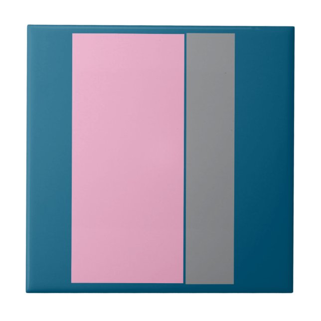 Azulejo De Cerâmica Algodão Turquesa Rosa (Frente)