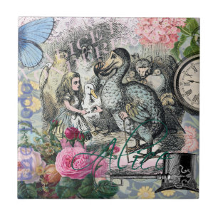 Azulejo De Cerâmica Alice Classic Wonderland Dodo Arte Tenniel