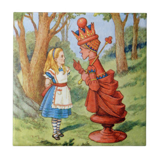 Azulejo De Cerâmica Alice e a rainha vermelha no país das maravilhas