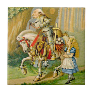 Azulejo De Cerâmica Alice e o cavaleiro branco no país das maravilhas