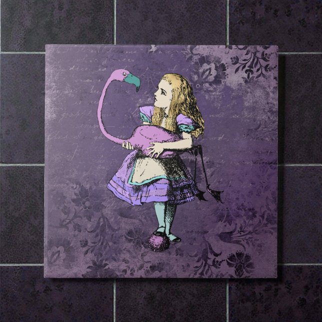 Azulejo De Cerâmica Alice Escura Rústica Violeta Profundo (Criador carregado)