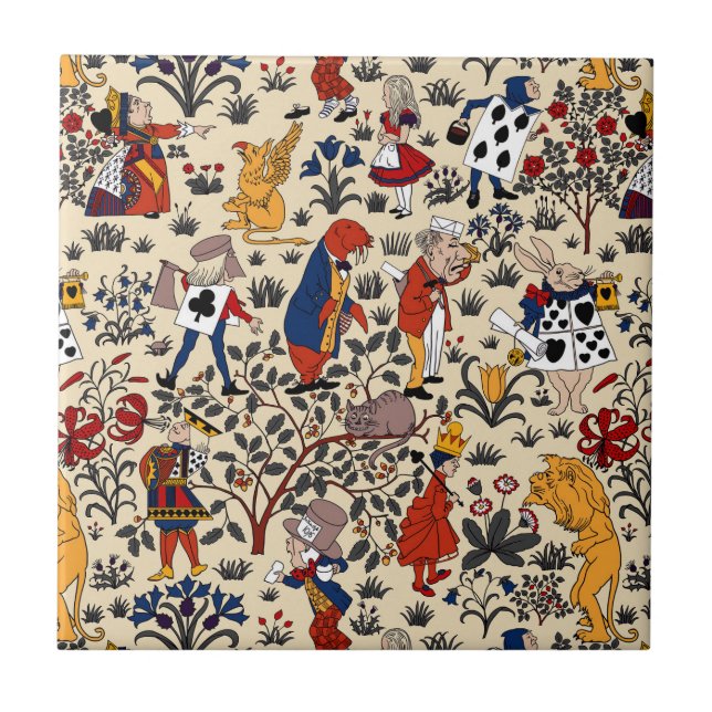 Azulejo De Cerâmica Alice no País das Maravilhas (Frente)
