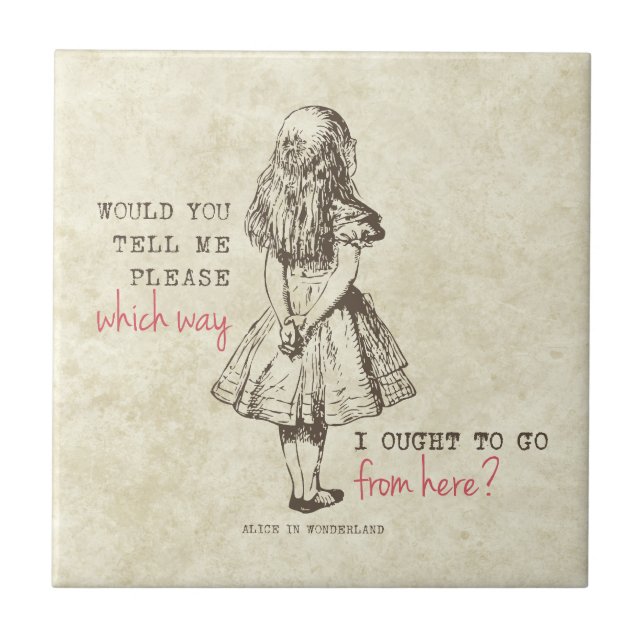 Azulejo De Cerâmica Alice no país das maravilhas (Frente)