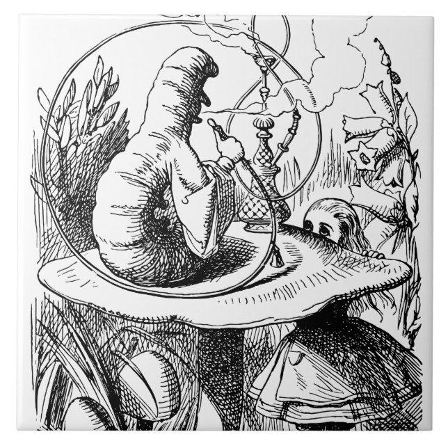 Azulejo De Cerâmica Alice no país das maravilhas - Alice encontra (Frente)