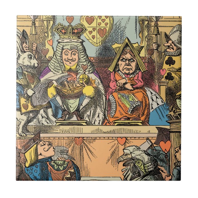 Azulejo De Cerâmica Alice no País das Maravilhas Cheshire Cat Caracter (Frente)