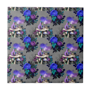 Azulejo De Cerâmica Alice no País das Maravilhas Flores de Caldeira