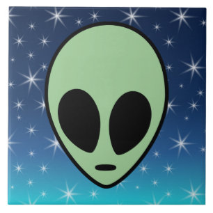 Azulejo De Cerâmica Alienígena Verde