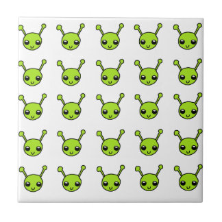 Azulejo De Cerâmica Aliens verdes bonitos