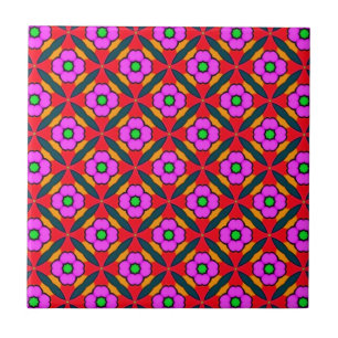 Azulejo De Cerâmica Alimentação do ventilador no Design cor-de-rosa
