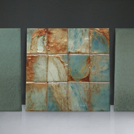 Azulejo De Cerâmica Alivio Faux da Coleção Abstrato Quadrada da Sage