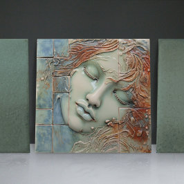 Azulejo De Cerâmica ALIVIO Faux de Coleção Quadrada de Abstrato de Sag