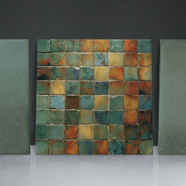 Azulejo De Cerâmica ALIVIO Faux de Coleção Quadrada de Abstrato de Sag