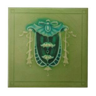 Azulejo De Cerâmica Alivio Minton Faux - Azulejo Neoclassicista Repro 
