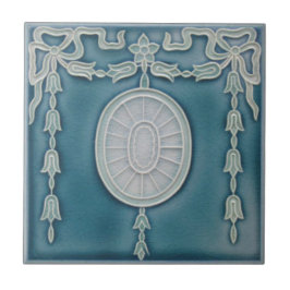Azulejo De Cerâmica Alivio Repro Faux 1900 Federal Blue Neoclassic