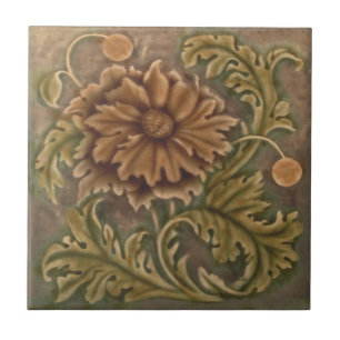 Azulejo De Cerâmica Alivio Sherwin Cotton Art Nouveau Repro Faux de 18