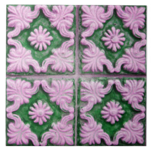Azulejo De Cerâmica Alivio Verde  Faux Português Azulejo