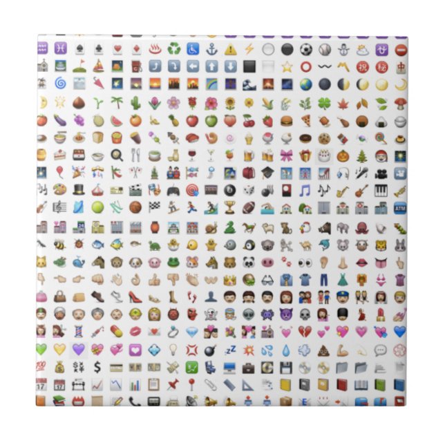 Azulejo De Cerâmica All iPhone/iOS emojis (Frente)