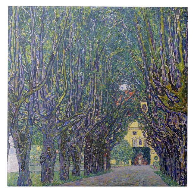 Azulejo De Cerâmica Allee em Schloss Kammer, Gustav Klimt (Frente)