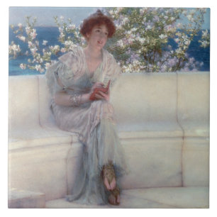 Azulejo De Cerâmica Alma-Tadema   o ano está no primavera