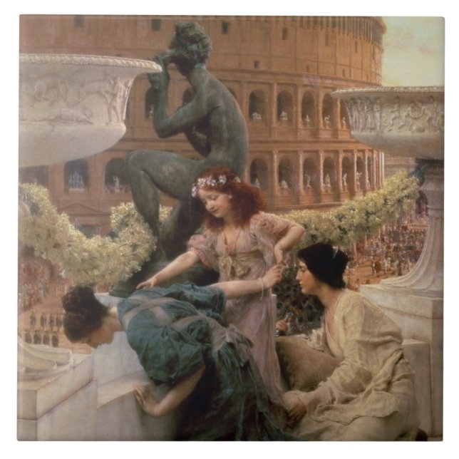 Azulejo De Cerâmica Alma-Tadema | o coliseu, 1896 (Frente)