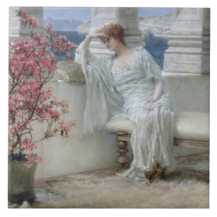 Azulejo De Cerâmica Alma-Tadema seus olhos é com seus pensamentos?