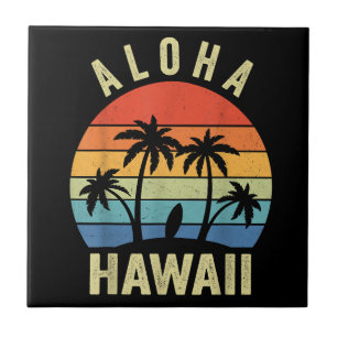 Azulejo De Cerâmica Aloha Hawaii Ilha Havaiana Shirt Palm Beach Surf