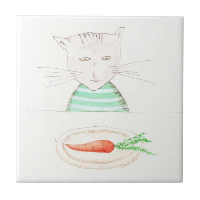 Azulejo De Cerâmica Alphonse le Chat (Frente)