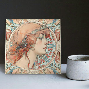 Azulejo De Cerâmica Alphonse Mucha Sarah Bernhardt Art Nouveau Cerâmic