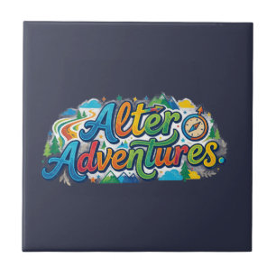 Azulejo De Cerâmica Alter Adventures – Camiseta Gráfica de Aventura Ou