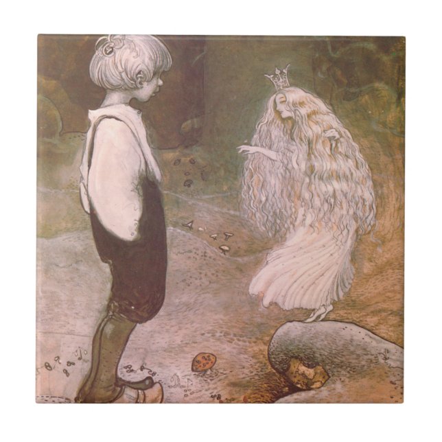 Azulejo De Cerâmica Alterado Por Magia Por John Bauer (Frente)