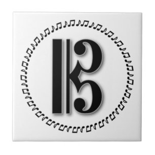 Azulejo De Cerâmica Alto ou Tenor Clef Music Note Design C Clef