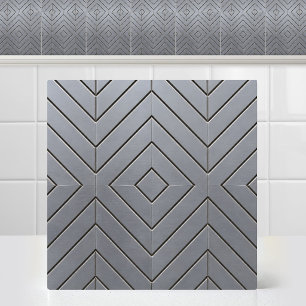 Azulejo De Cerâmica Alumínio Prateado Anodizado Industrial Metal Chevr