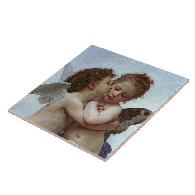 Azulejo De Cerâmica Alunos L'Amour et Psyche de Bouguereau (Cupido) (Lateral)