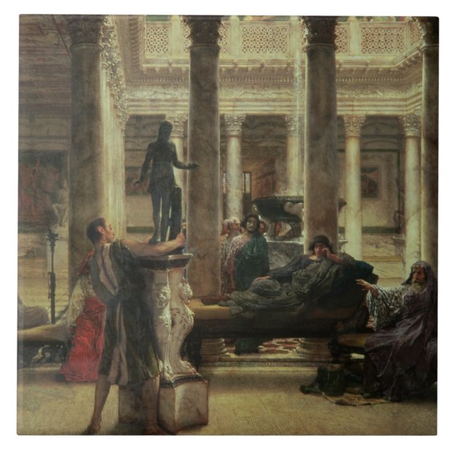 Azulejo De Cerâmica Amante da arte romana de Alma-Tadema |, 1870 (Frente)