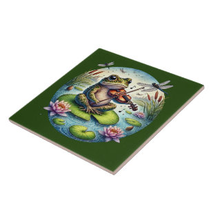 Azulejo De Cerâmica Amante de sapo do país bonito