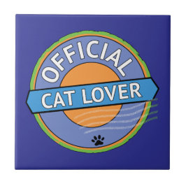 Azulejo De Cerâmica Amante Oficial de Gatos