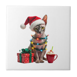 Azulejo De Cerâmica Amantes de Animais de Estimação Gato Sphynx Fofo A