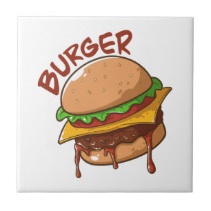 Azulejo De Cerâmica Amantes de Burger